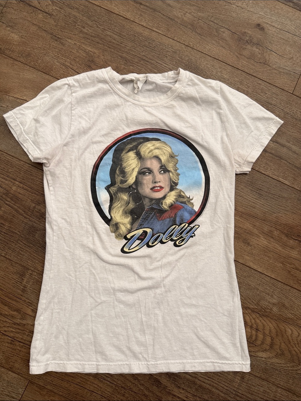 White Graphic Dolly Parton Short-Sleeve Women's Tee